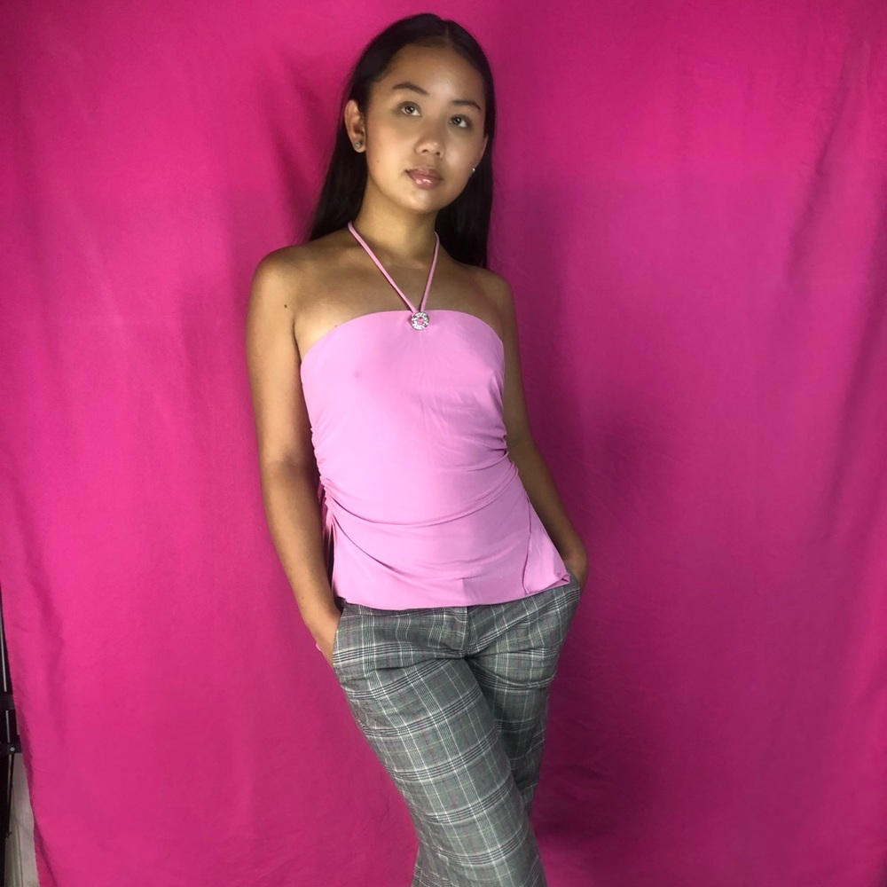 PINK TIE TOP